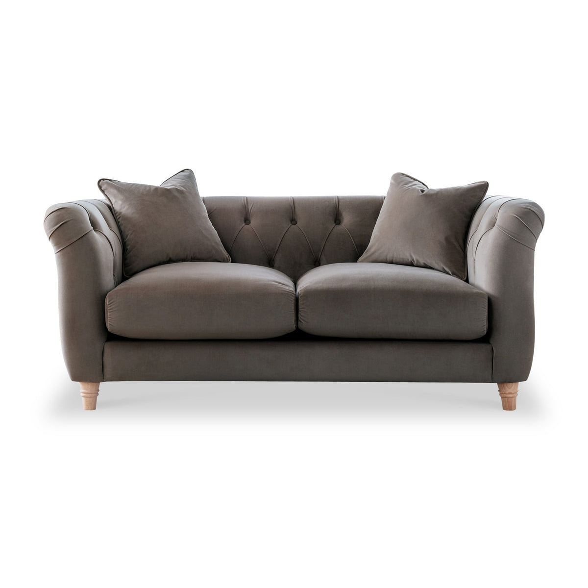 Clarence Velvet Chesterfield 2 Seater Sofa — view 7