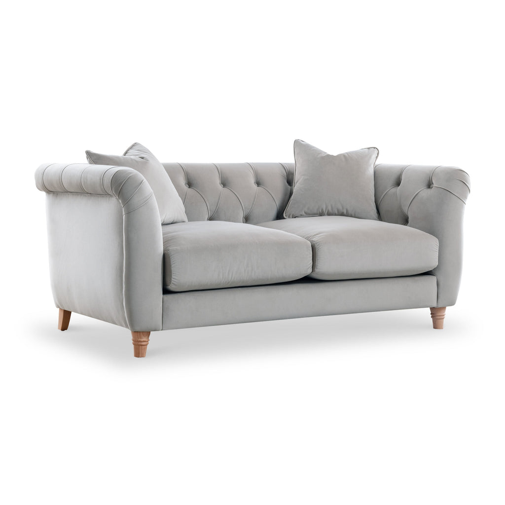Clarence Velvet Chesterfield 2 Seater Sofa — view 5