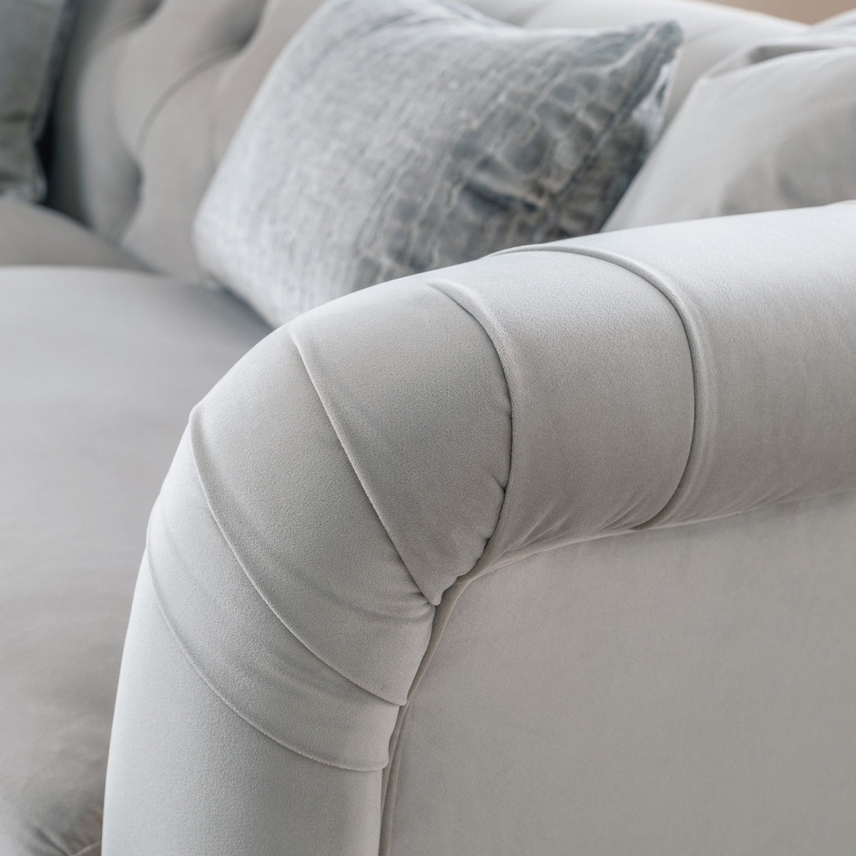 Clarence Velvet Chesterfield 2 Seater Sofa — view 4