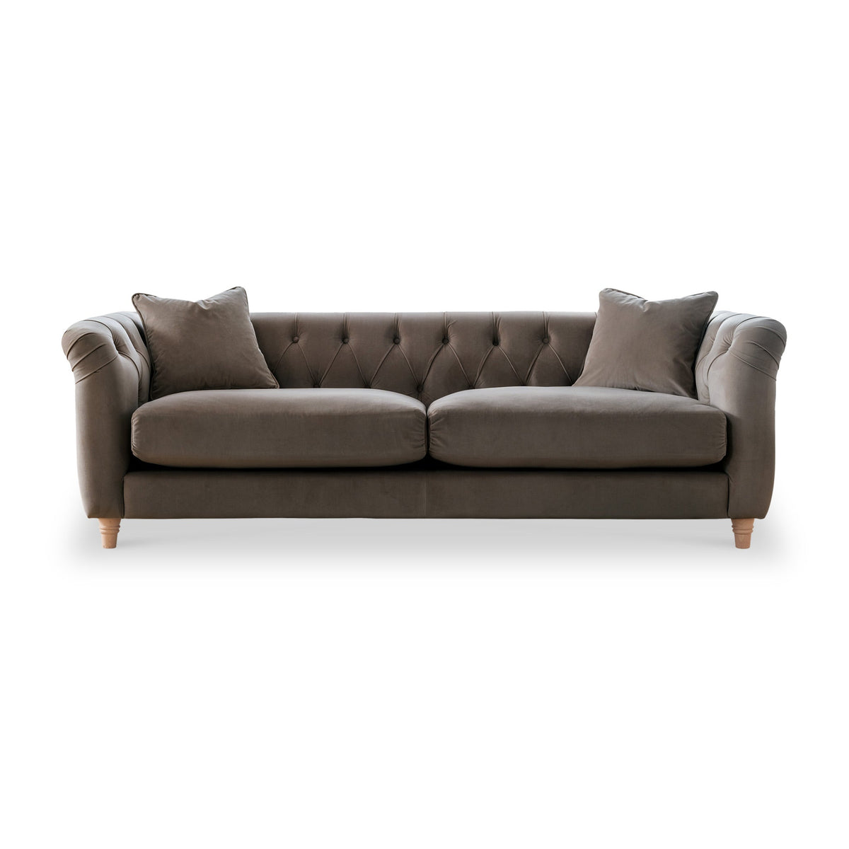 Clarence Velvet Chesterfield 3 Seater Sofa — view 7