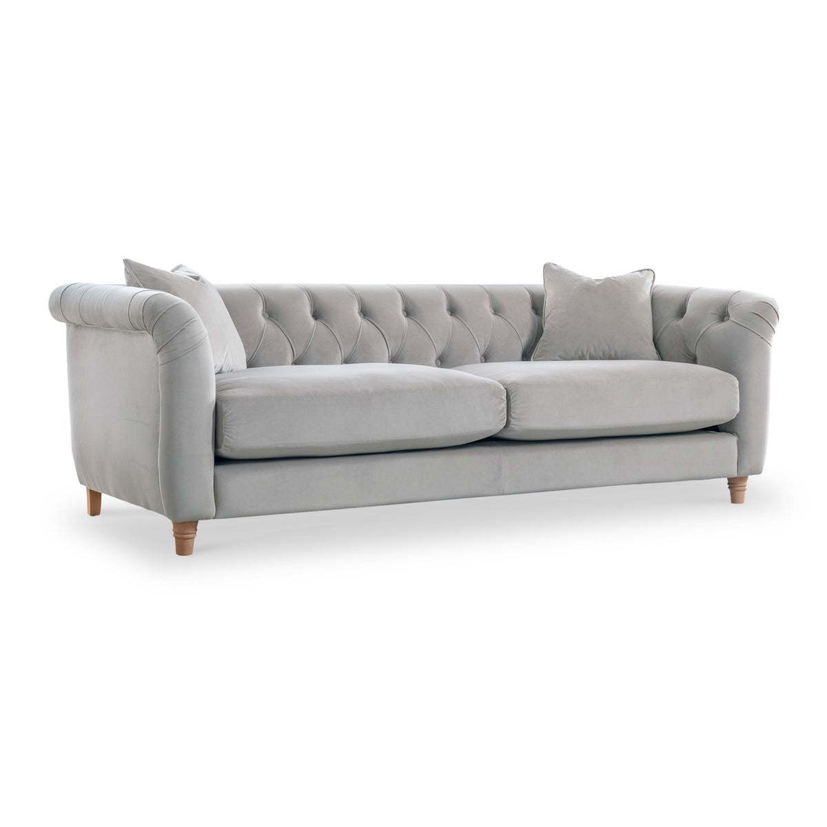 Clarence Velvet Chesterfield 3 Seater Sofa — view 5