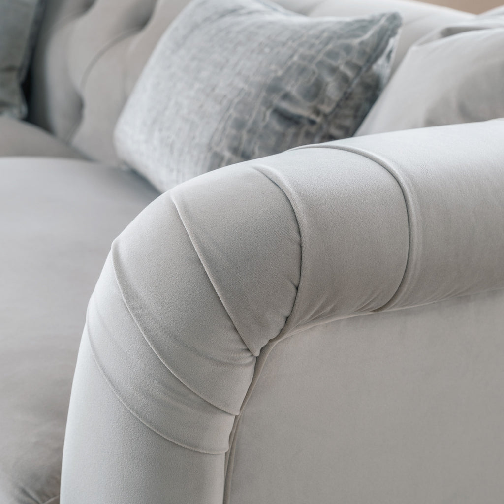 Clarence Velvet Chesterfield 3 Seater Sofa — view 4