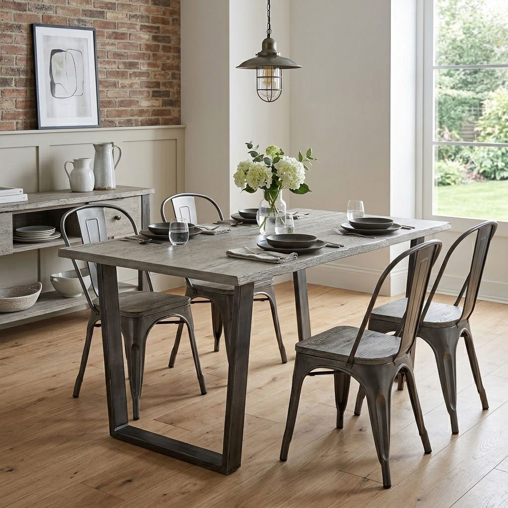 Soho Grey Dining Table 140cm — view 2
