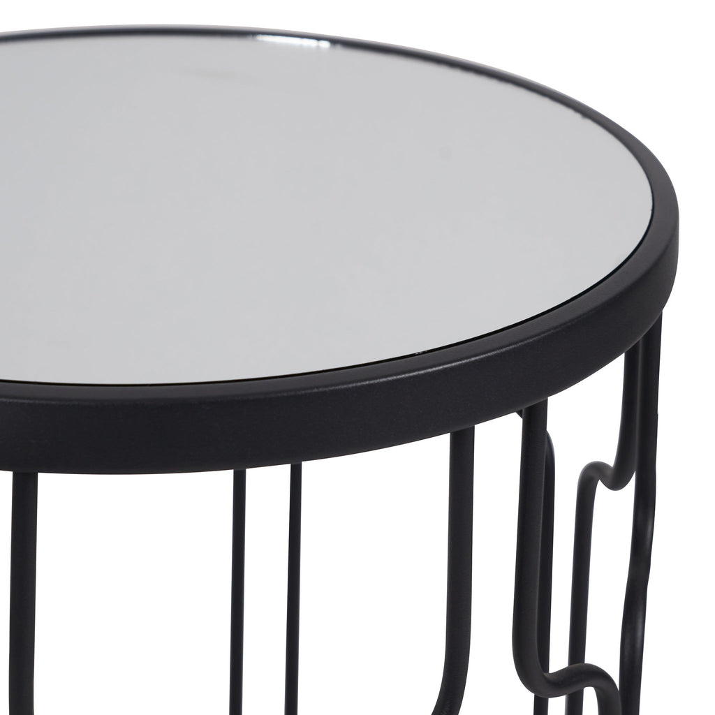 Caprisse Mirrored Glass Side Tables — view 5