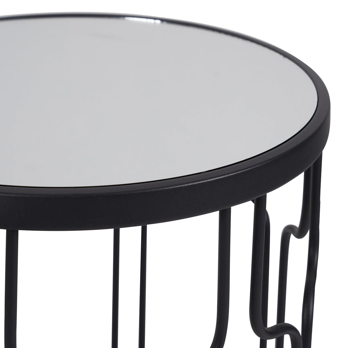 Caprisse Mirrored Glass Side Tables — view 5