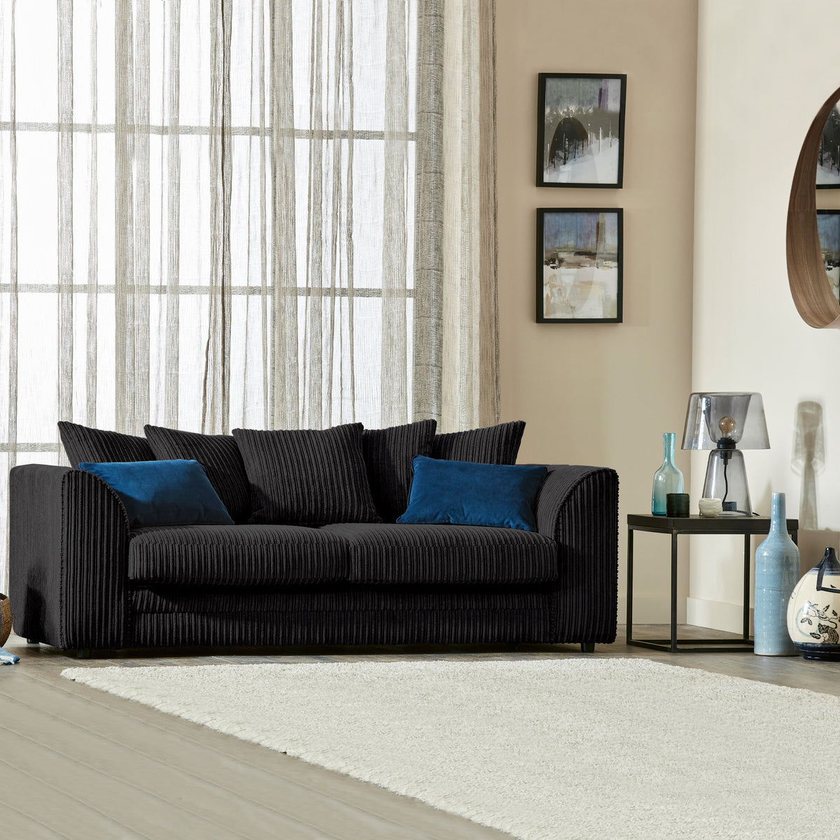 Bletchley Jumbo Cord 3 Seater Sofa — view 2