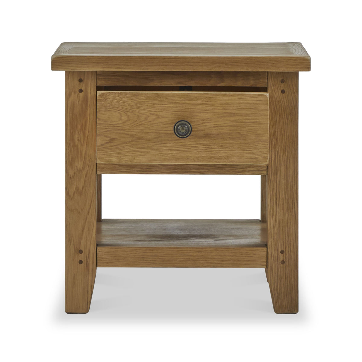 Broadway Oak Lamp Table with Drawer — view 5