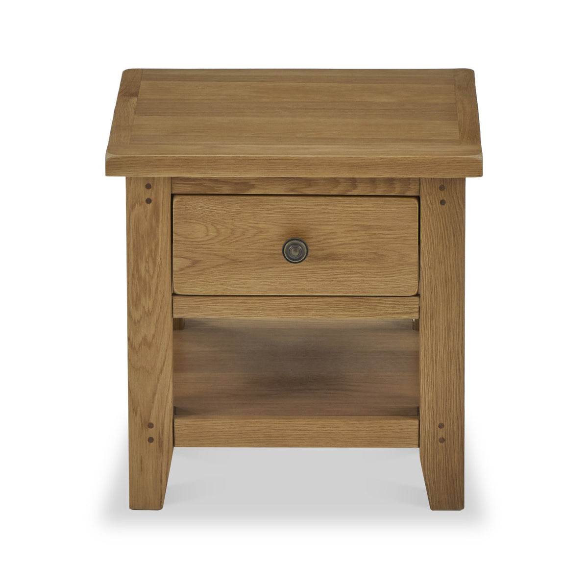Broadway Oak Lamp Table with Drawer — view 6