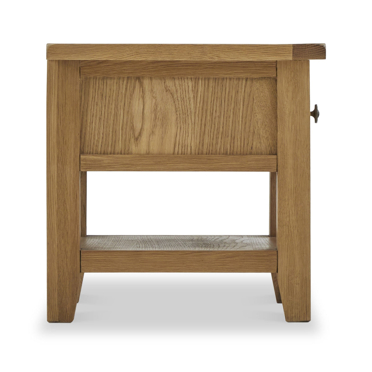 Broadway Oak Lamp Table with Drawer — view 9
