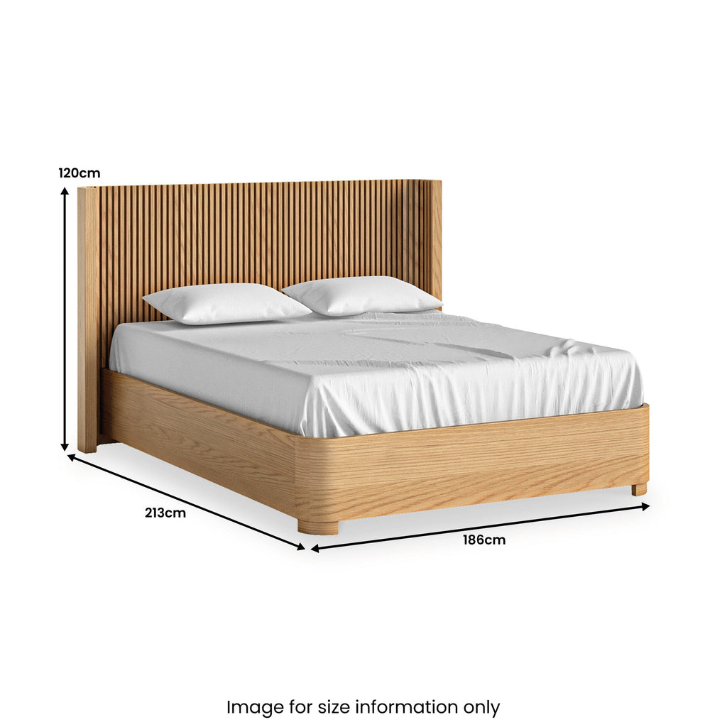 Shorwell Oak Slatted Bed Frame — view 6
