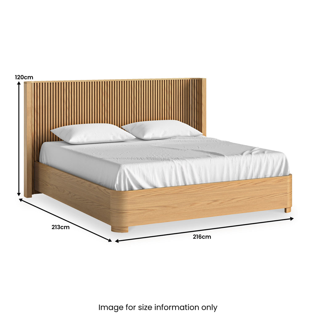 Shorwell Oak Slatted Bed Frame — view 7
