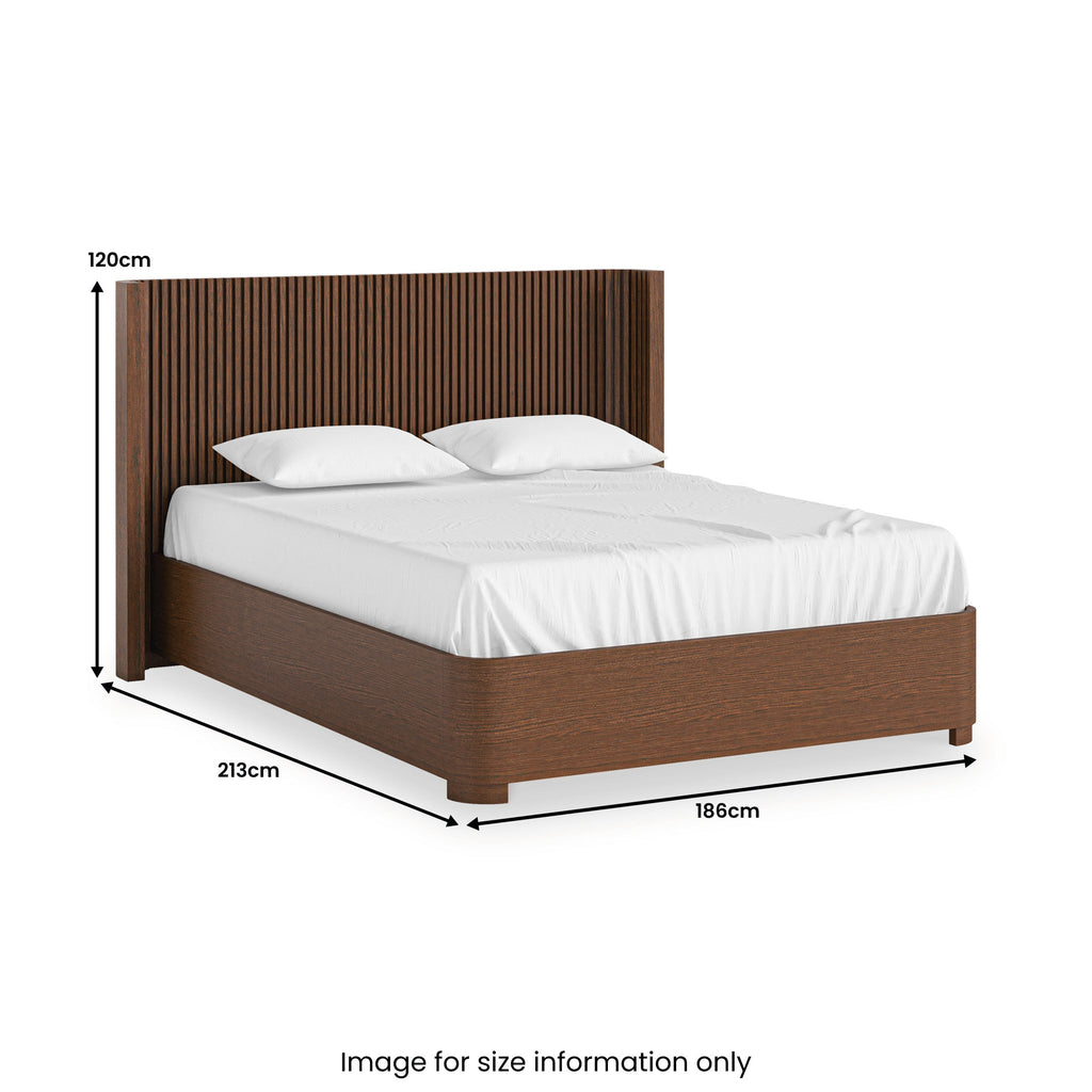 Shorwell Dark Oak Slatted Bed Frame — view 6