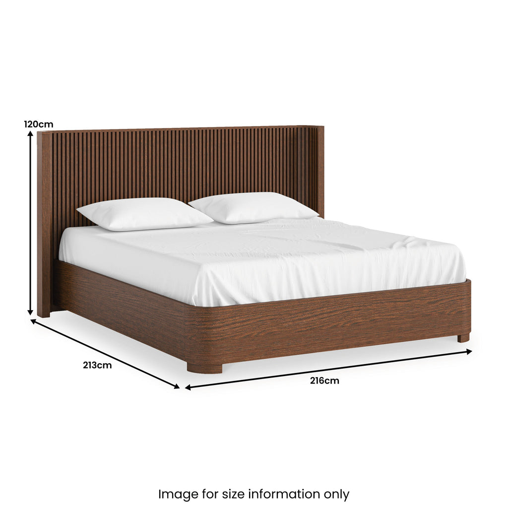 Shorwell Dark Oak Slatted Bed Frame — view 7