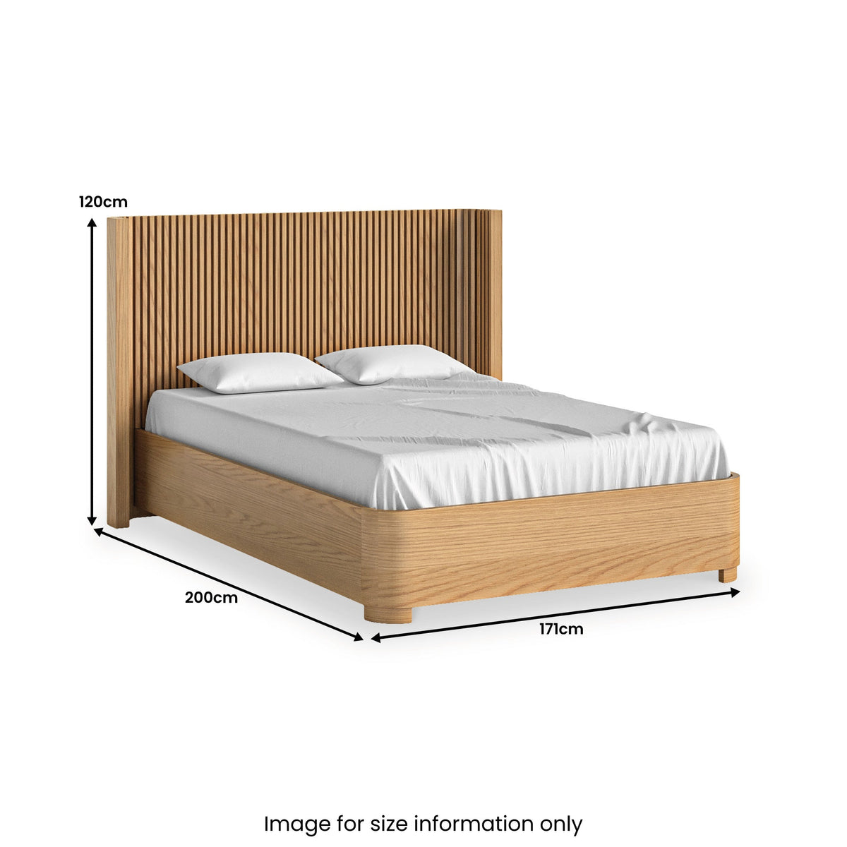 Shorwell Oak Slatted Bed Frame — view 5