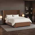 Shorwell Dark Oak Slatted Bed Frame — bed frame from 2nd Time Around