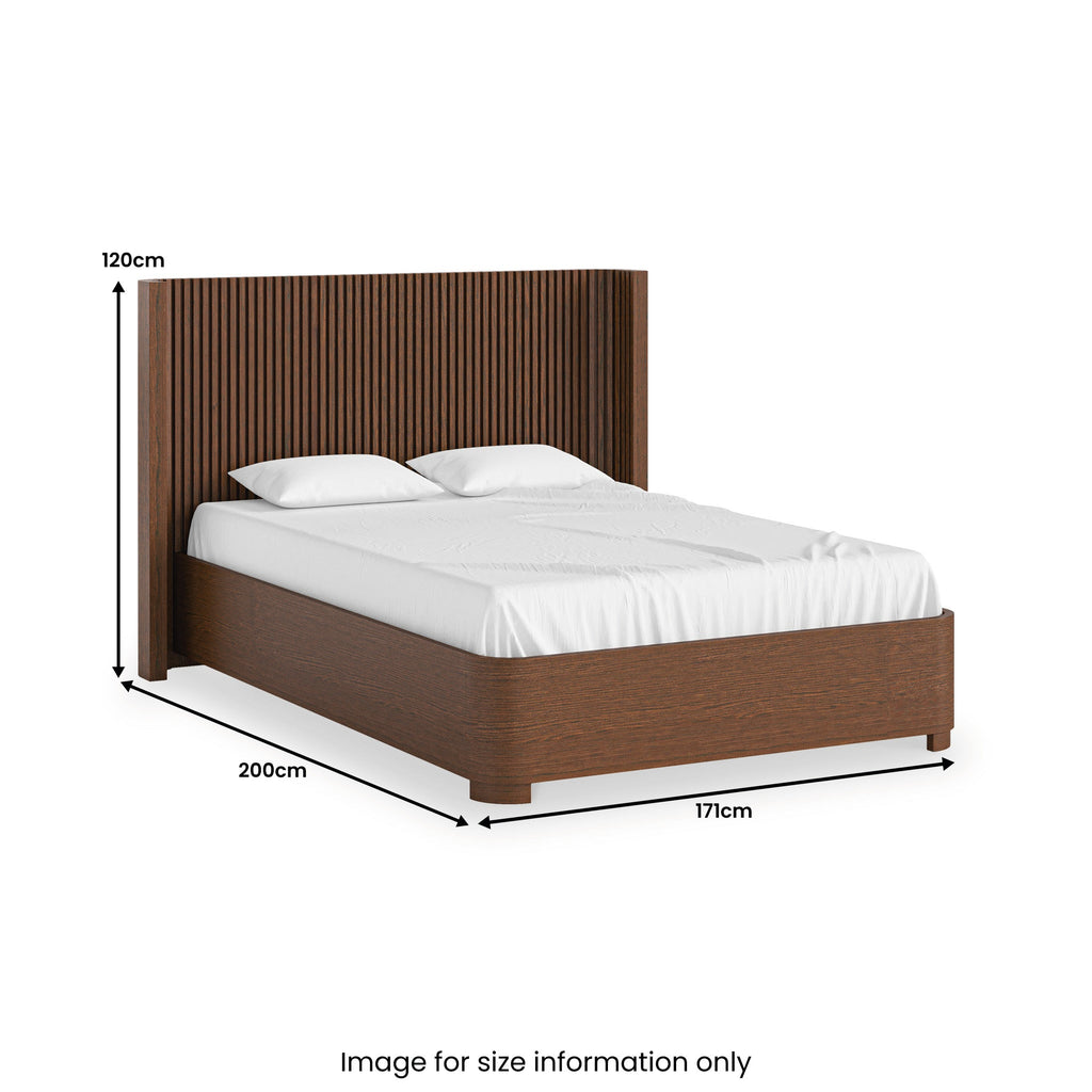 Shorwell Dark Oak Slatted Bed Frame — view 5
