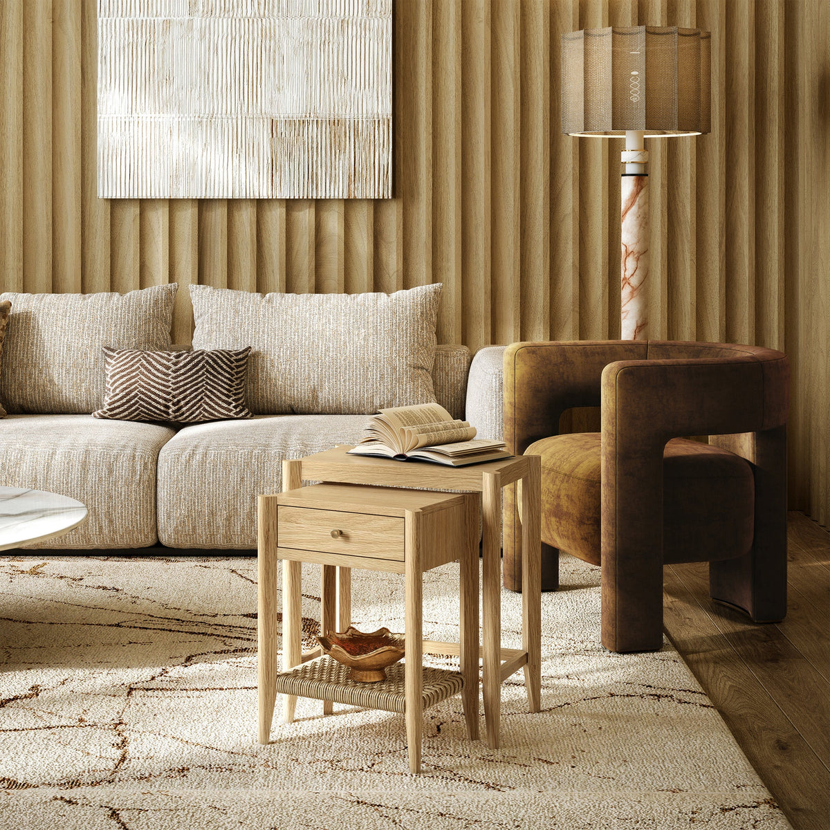 Harborough Oak Nest of Tables — view 3