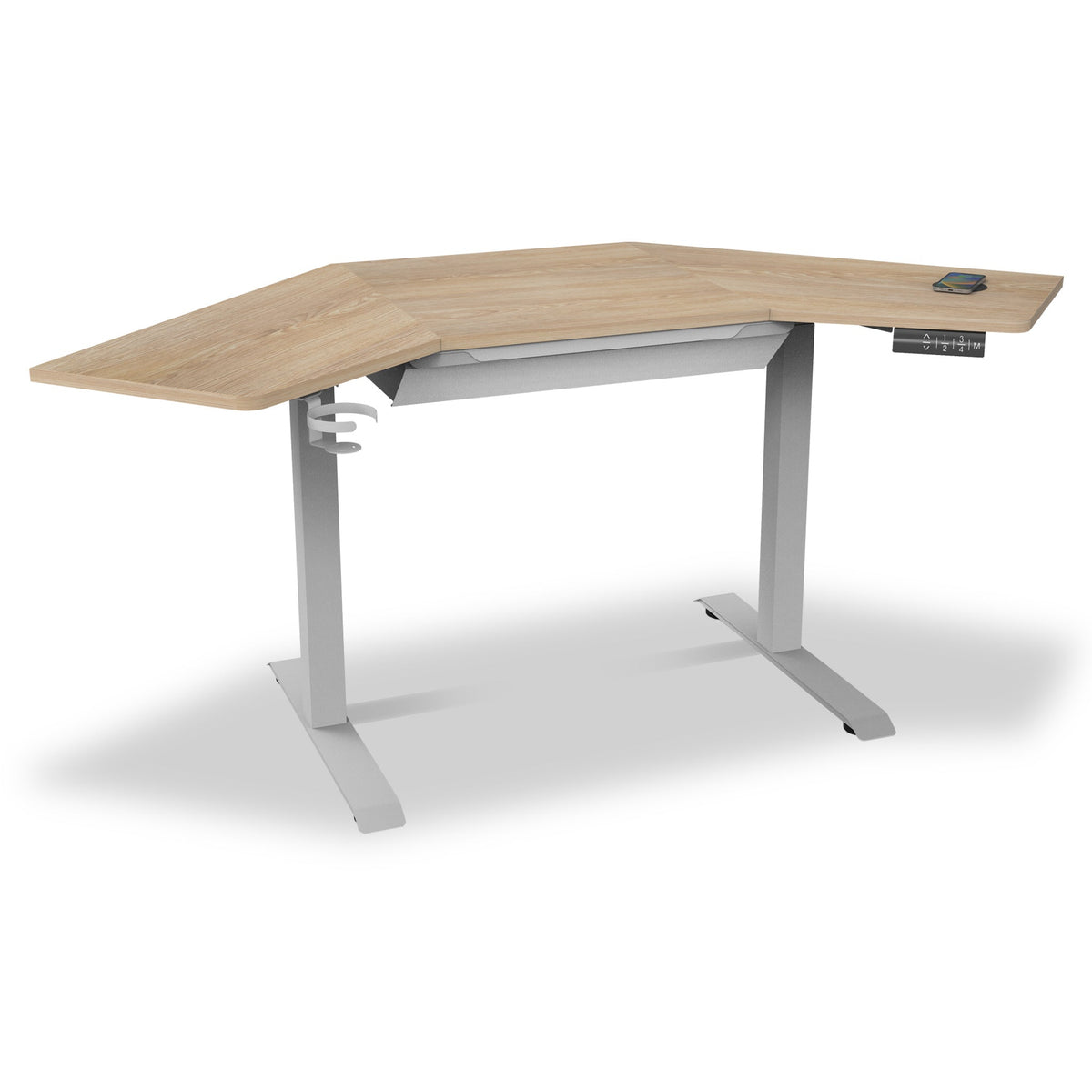 Koble Gino Smart Electric Height Adjustable Corner Desk with Storage Drawer — view 4