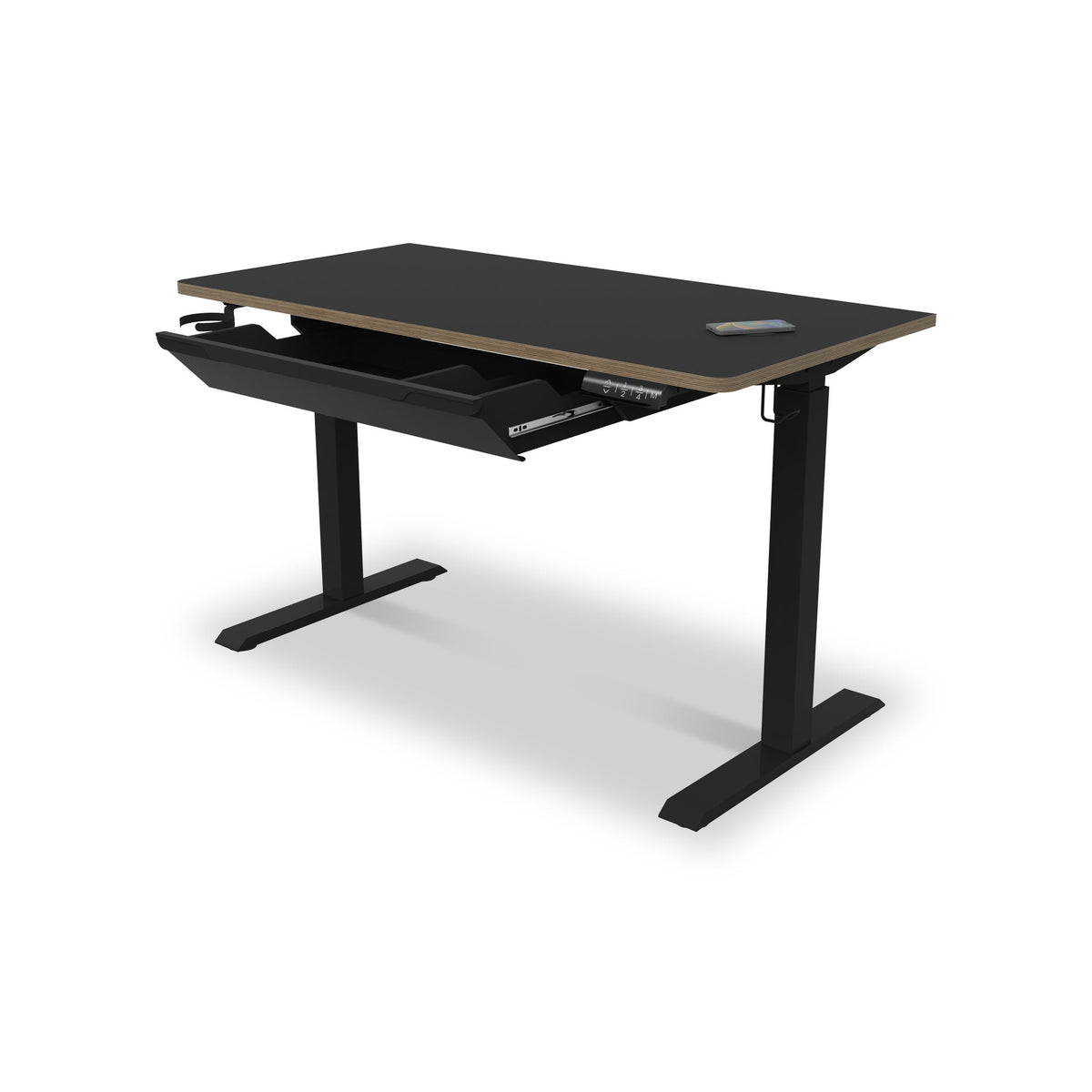 Koble Gino Smart Electric Height Adjustable Desk with Storage Drawer — view 2