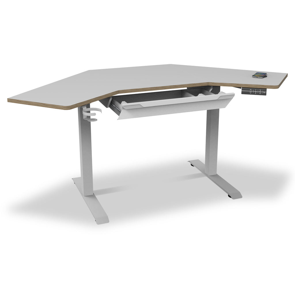 Koble Gino Smart Electric Height Adjustable Corner Desk with Storage Drawer — view 7