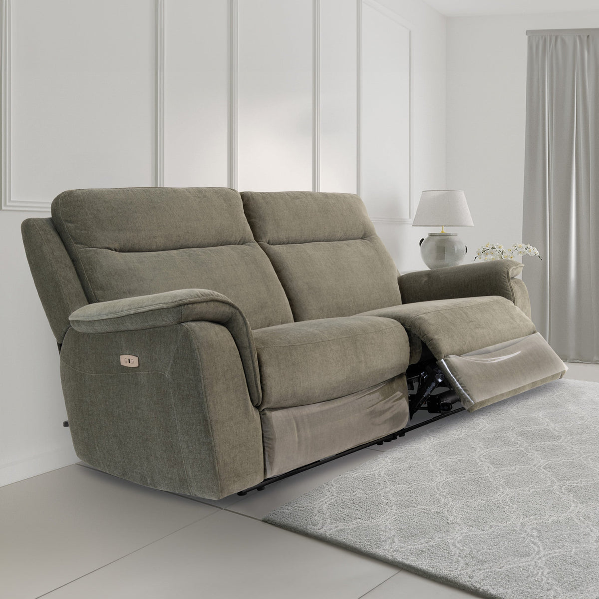 Weston Fabric Power Reclining 3 Seater Sofa — view 8