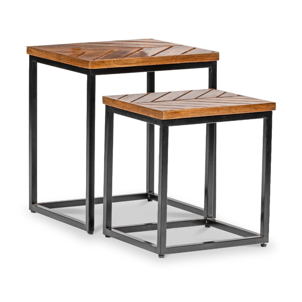 Loric Parquet Mango Wood Nest Of Tables — side table from 2nd Time Around