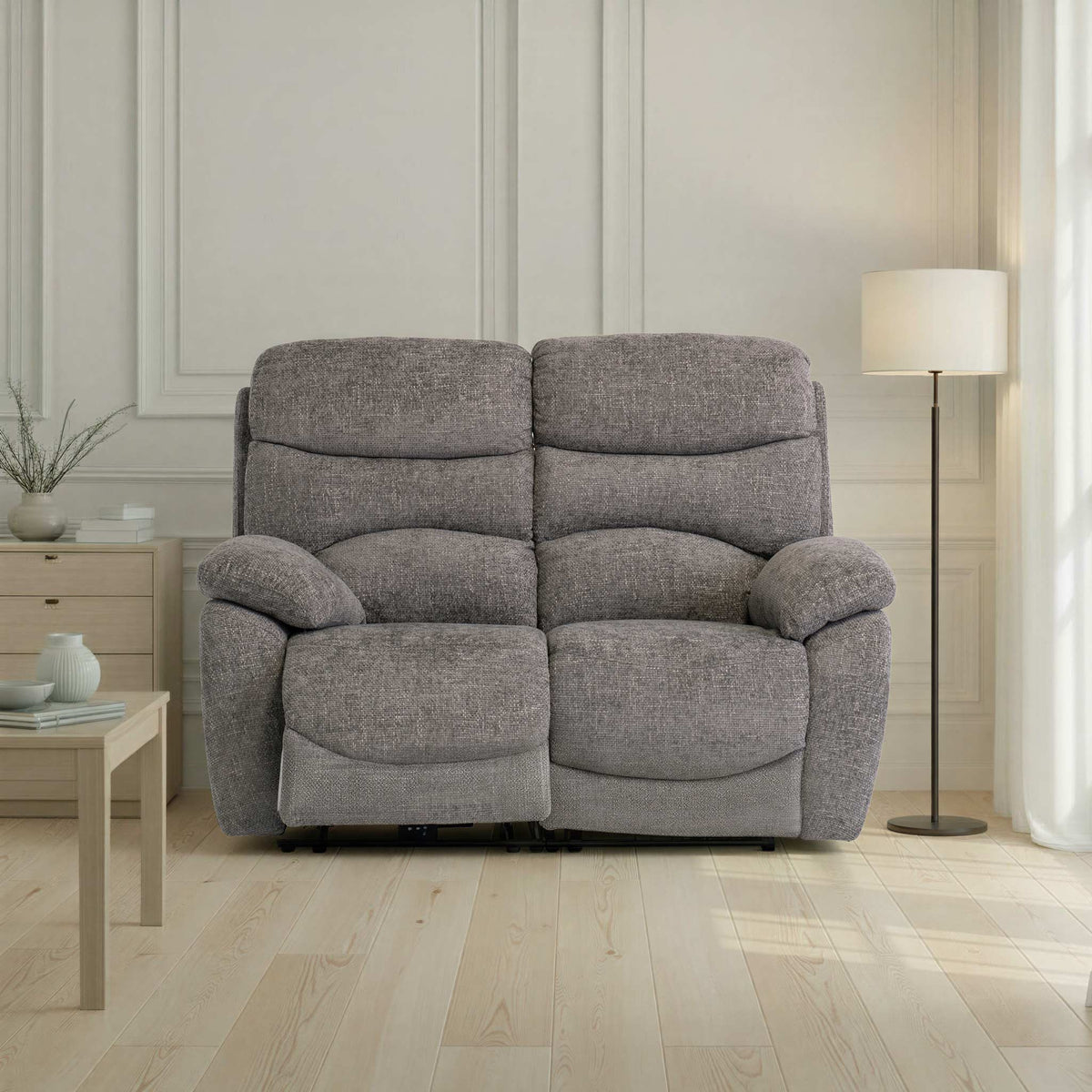 Seville Fabric Power Reclining 2 Seater Sofa — view 2
