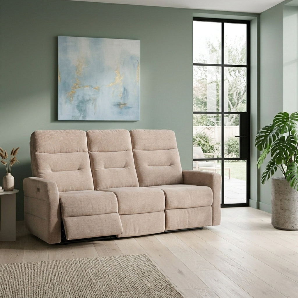 Dalton Fabric Power Reclining 3 Seater Sofa — view 2