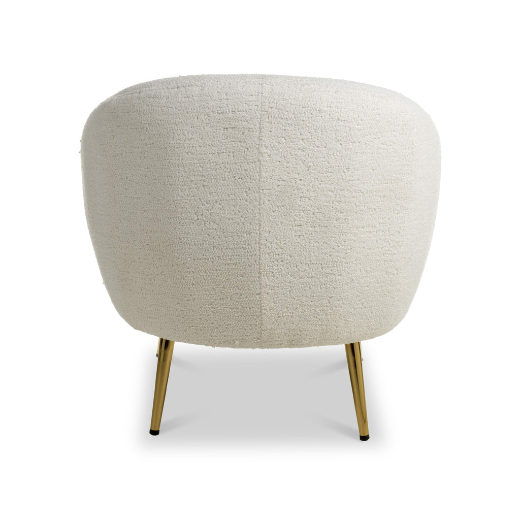 Elska White Boucle Tub Chair — view 7