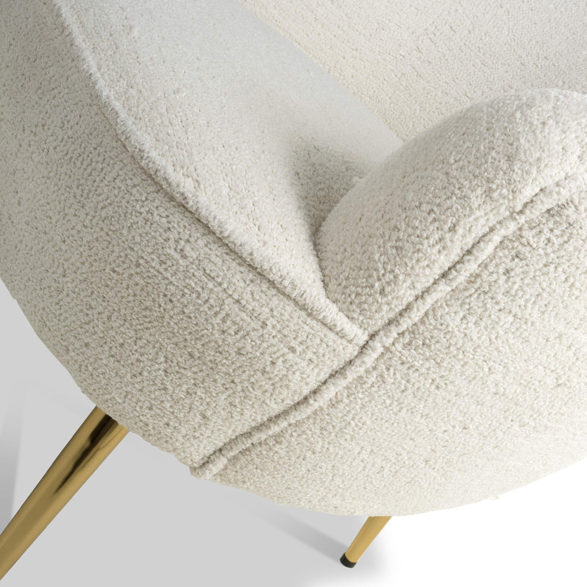 Elska White Boucle Tub Chair — view 5
