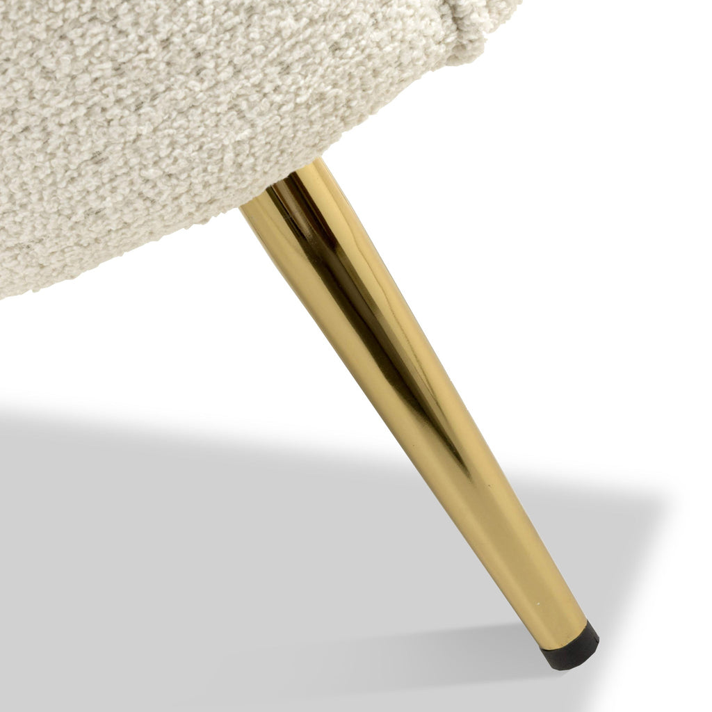 Elska White Boucle Tub Chair — view 9
