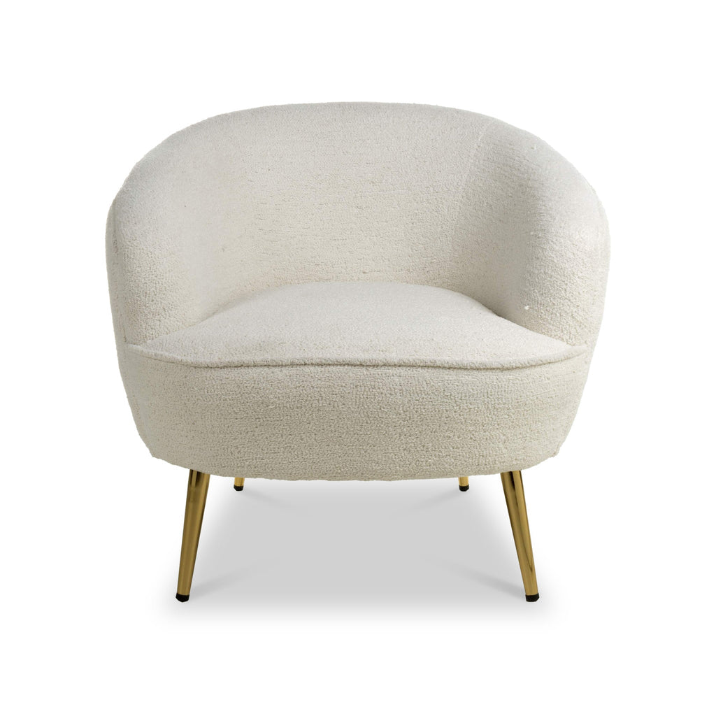 Elska White Boucle Tub Chair — view 4