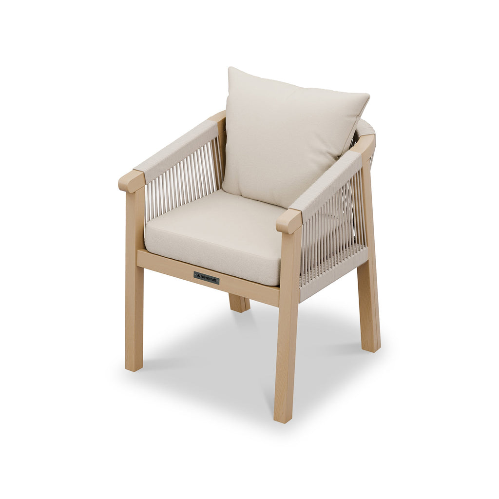 Roma FSC 4 Seater Round Sunray with Concrete Insert Dining Set with Roma Dining Chairs — view 7