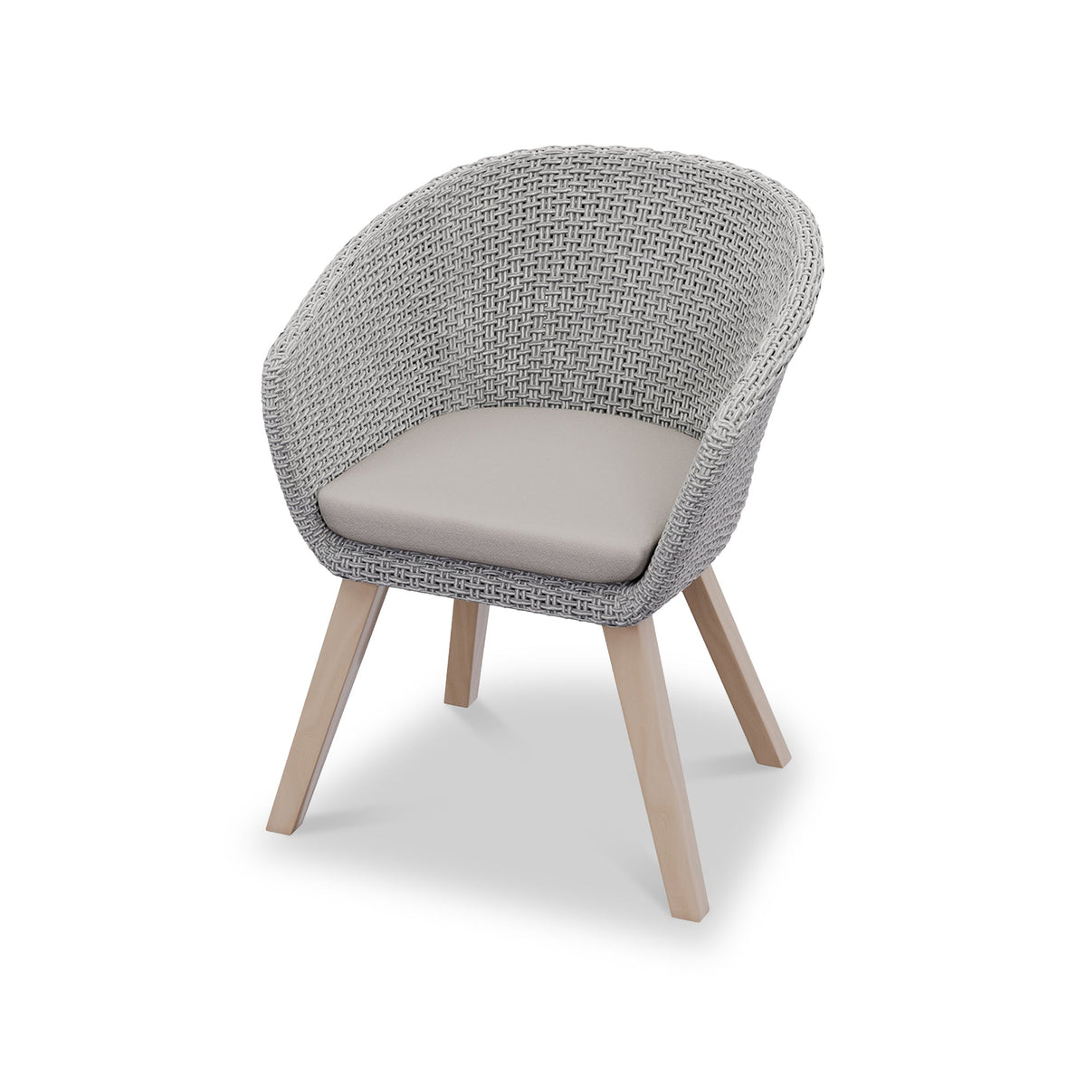 Roma FSC 4 Seater Round Sunray with Concrete Insert Dining Set with Sol Dining Chairs — view 7