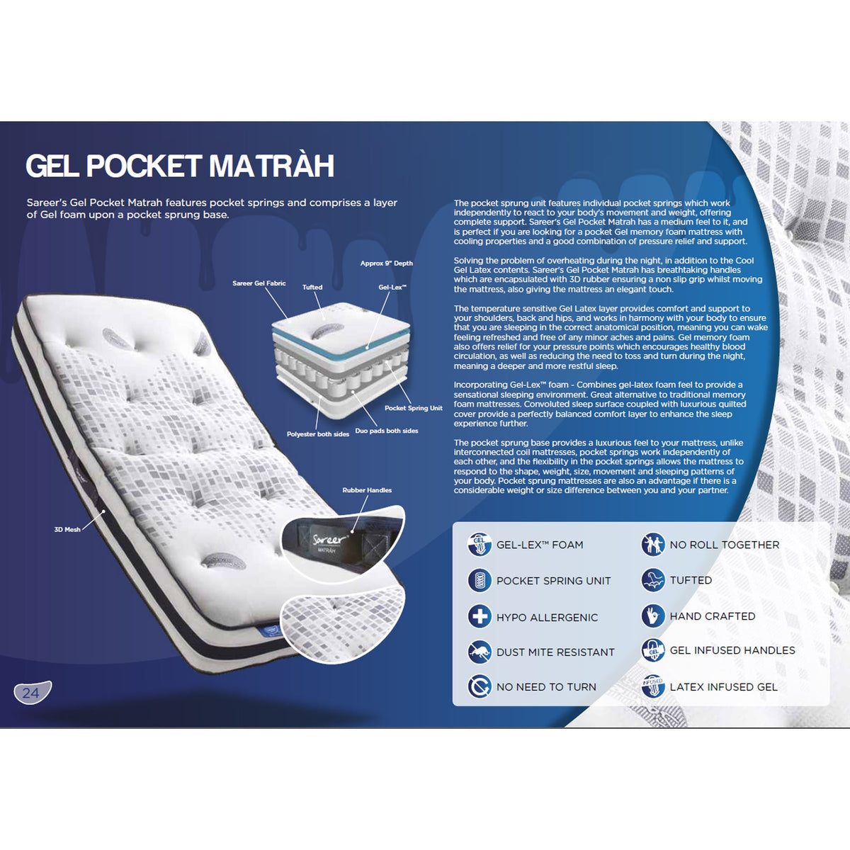 Matrah Gel Pocket Sprung Mattress — view 6