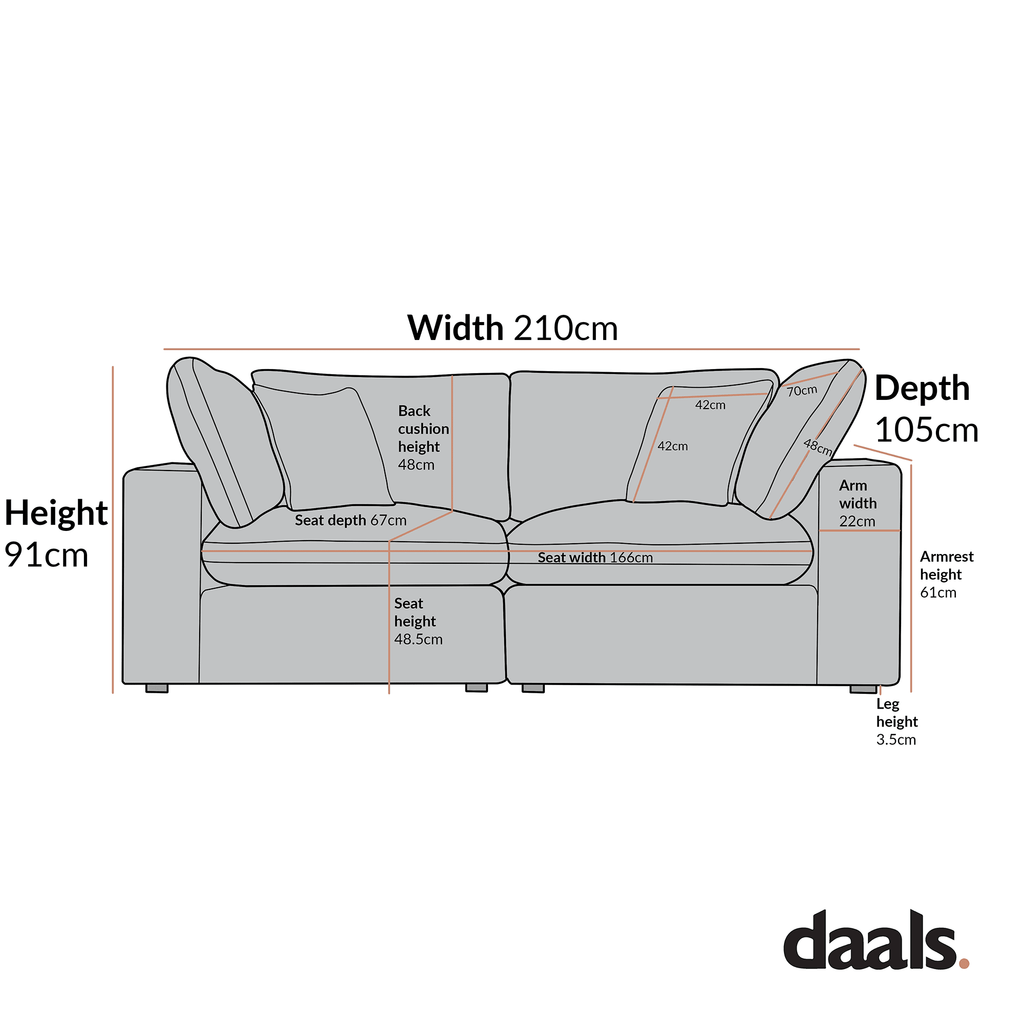 Lutyens Taupe Velvet Modular Sofa, 2-Piece — view 3
