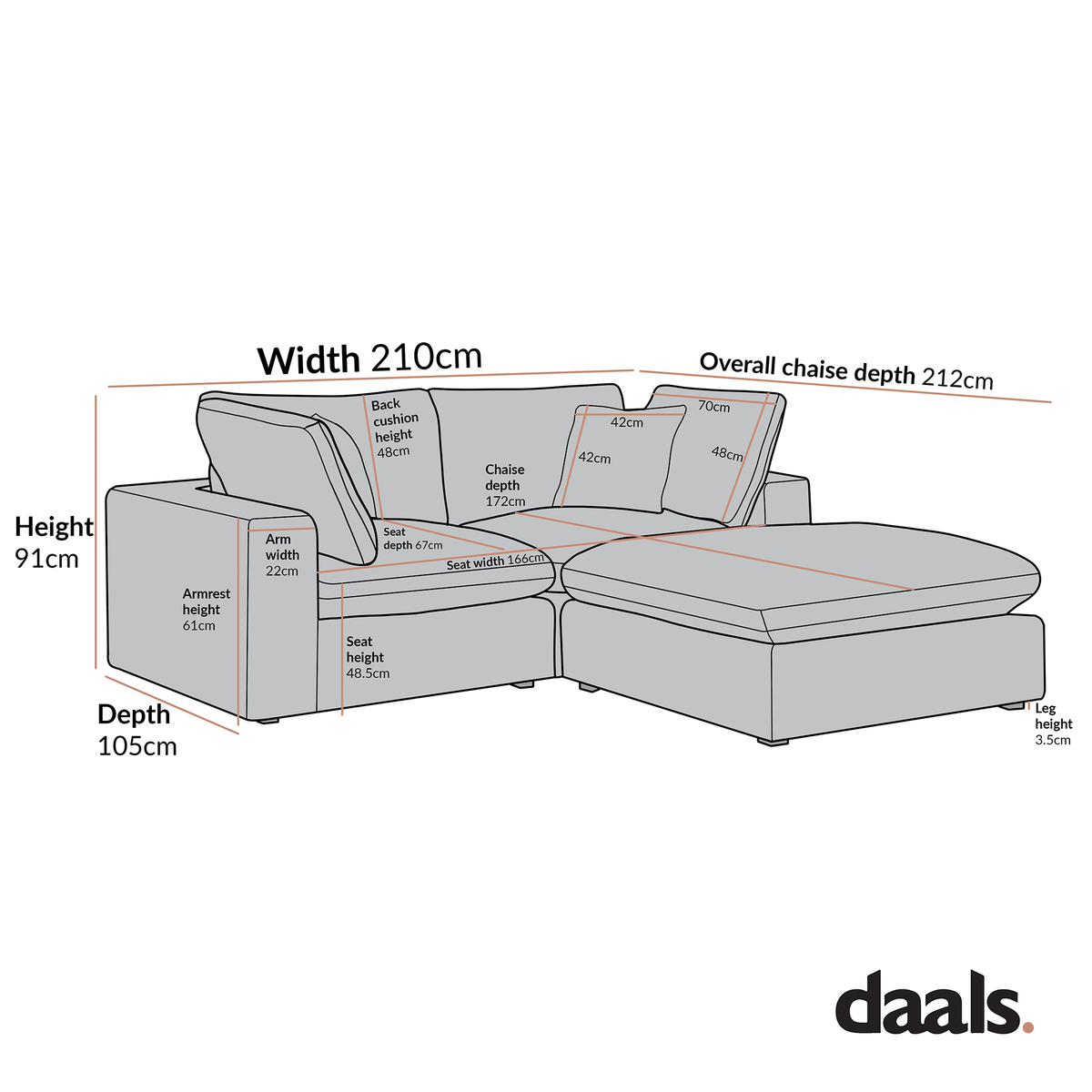 Lutyens Taupe Velvet Modular Sofa, 2-Piece Chaise — view 3