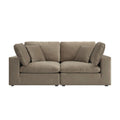 Lutyens Taupe Velvet Modular Sofa, 2-Piece — corner sofa from 2nd Time Around