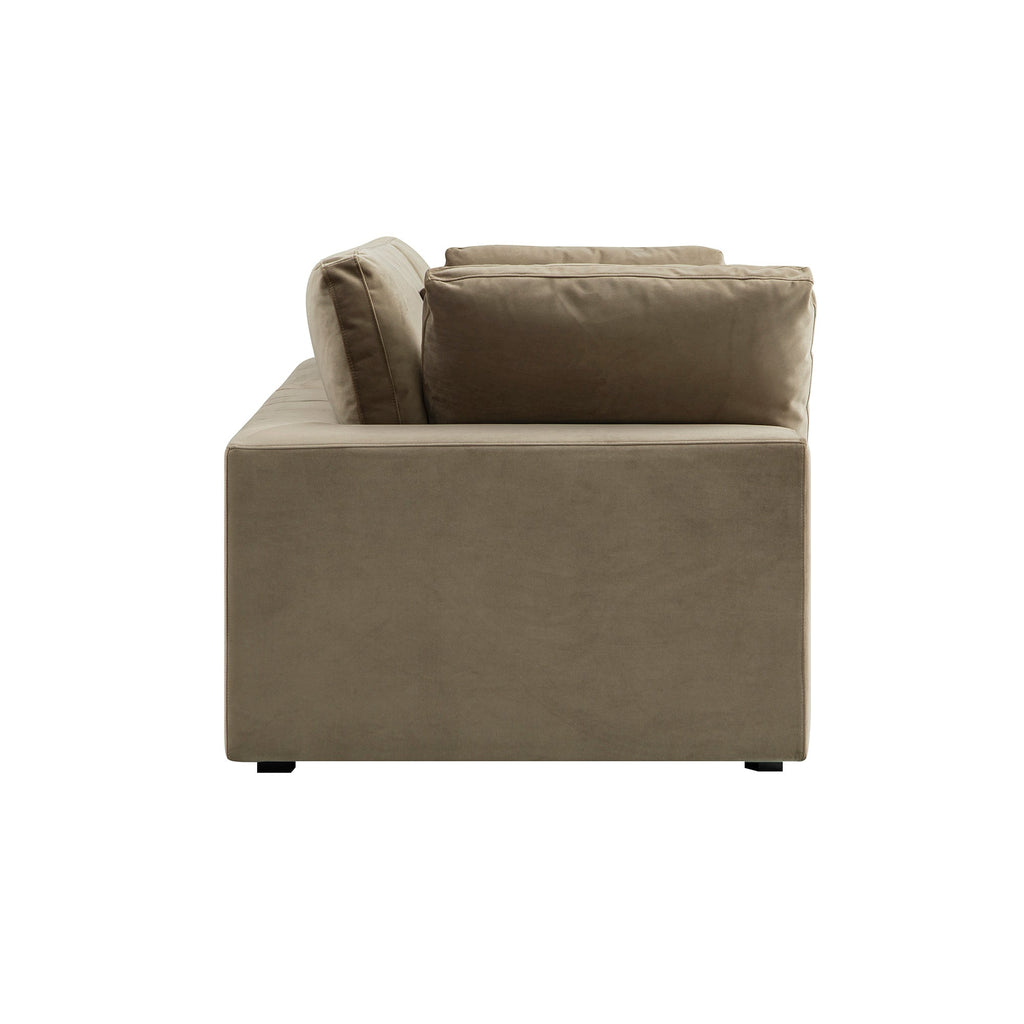 Lutyens Taupe Velvet Modular Sofa, 2-Piece — view 5