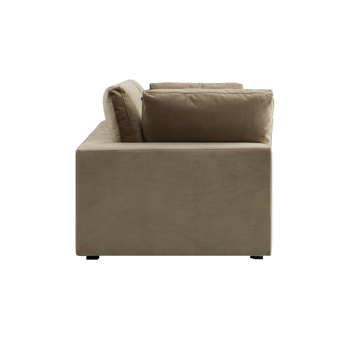 Lutyens Taupe Velvet Modular Sofa, 2-Piece — view 5