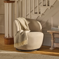 Sawyer 68cm Swivel Armchair - Soft Beige — armchair from 2nd Time Around