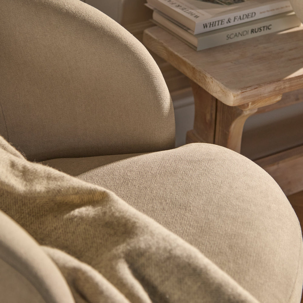 Sawyer 68cm Swivel Armchair - Soft Beige — view 4