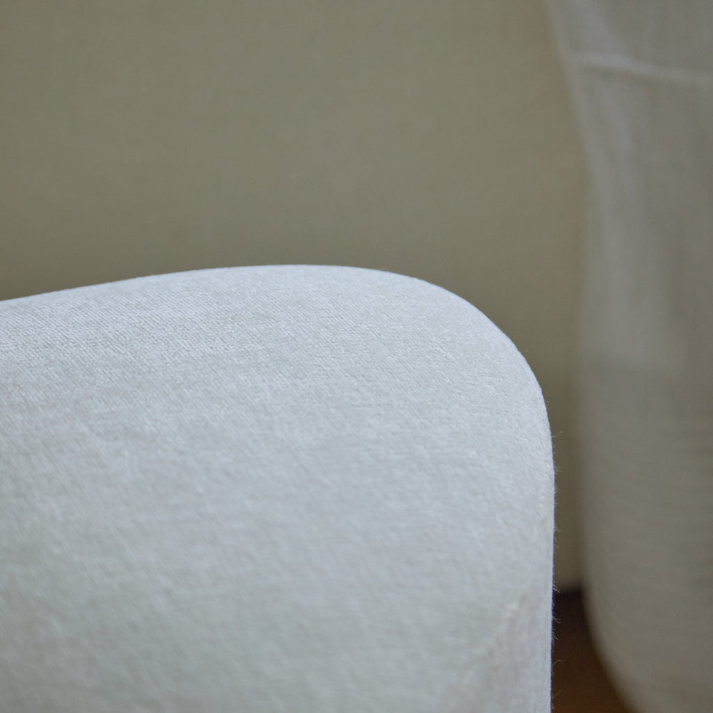 Sawyer 68cm Swivel Armchair & Alder 45cm Footstool - Oyster White — view 6