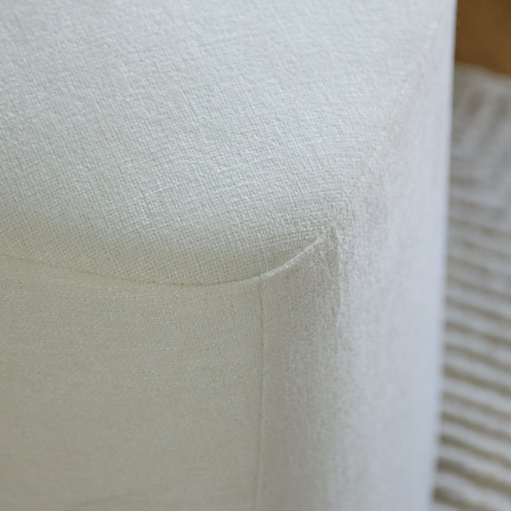 Sawyer 68cm Swivel Armchair & Alder 45cm Footstool - Oyster White — view 8