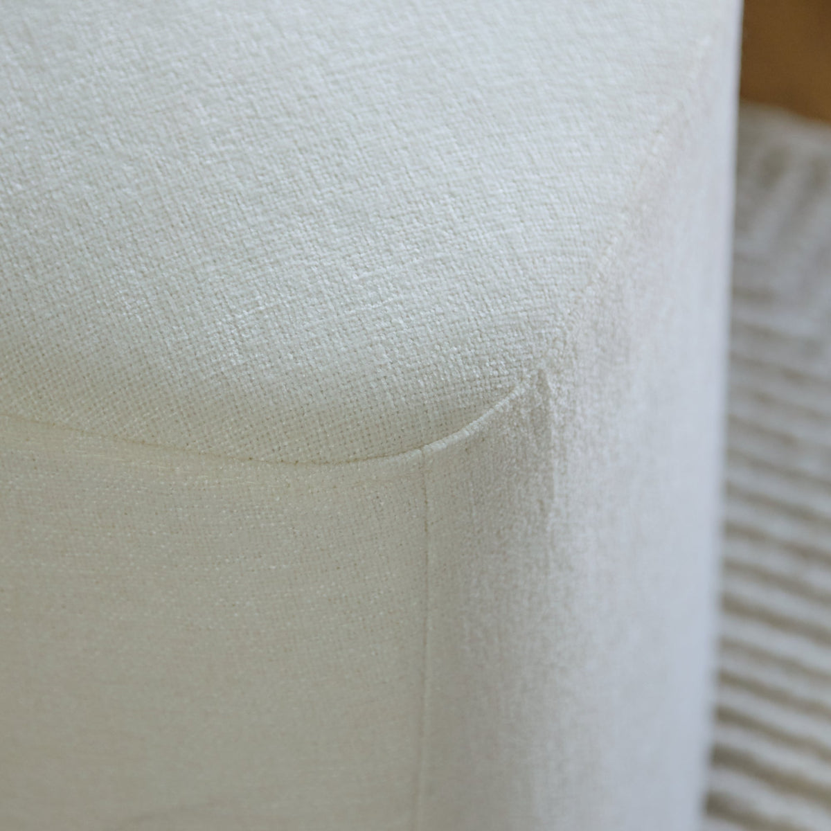 Sawyer 68cm Swivel Armchair & Alder 45cm Footstool - Oyster White — view 8