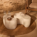 Sohan 61cm Kidney Garden Concrete Coffee Table - Set of 2 - Sand — coffee table from 2nd Time Around