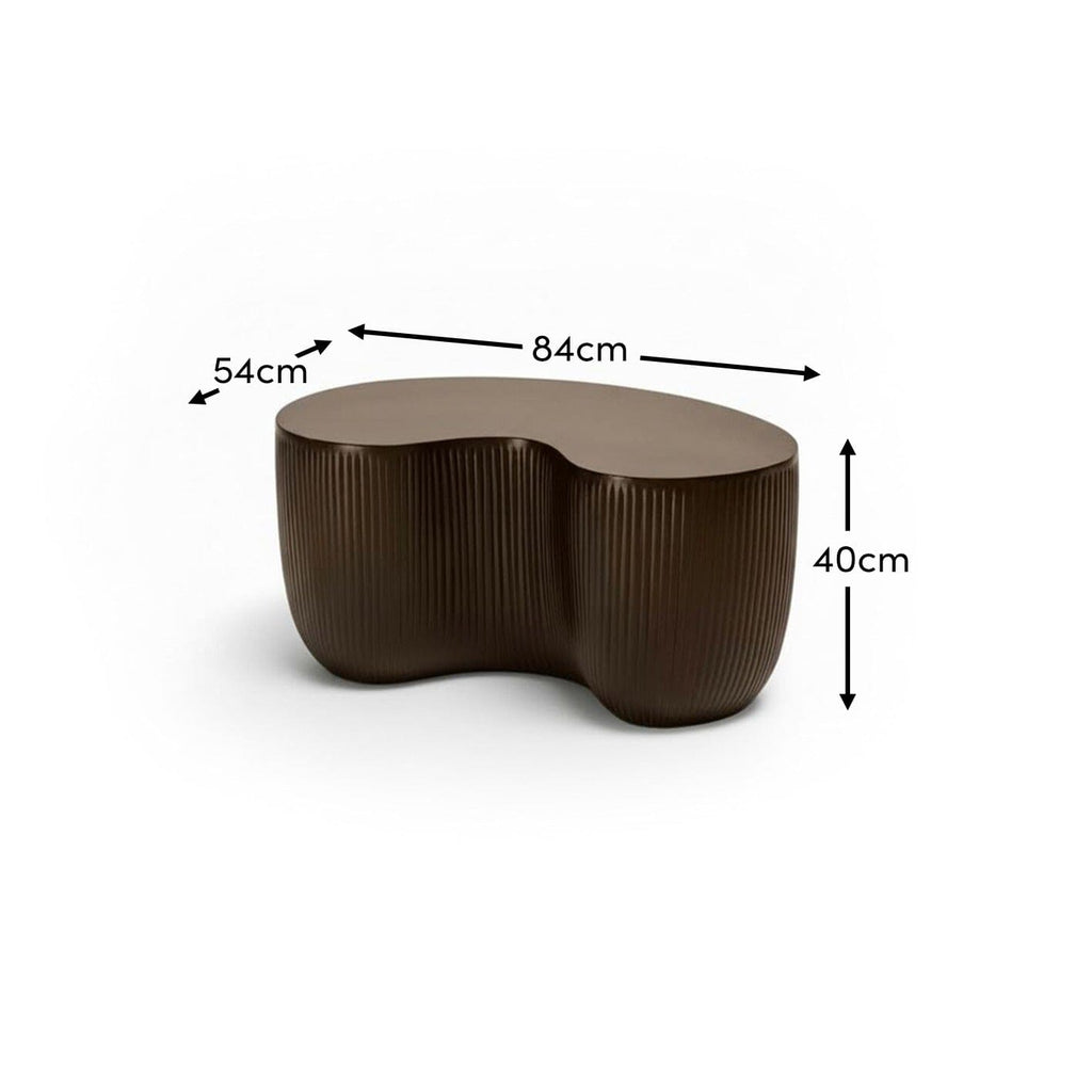 Sohan Kidney Garden Coffee Table - Lava Black - 84cm — view 6