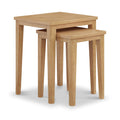 Durham Oak Nest of 2 Tables — side table from 2nd Time Around