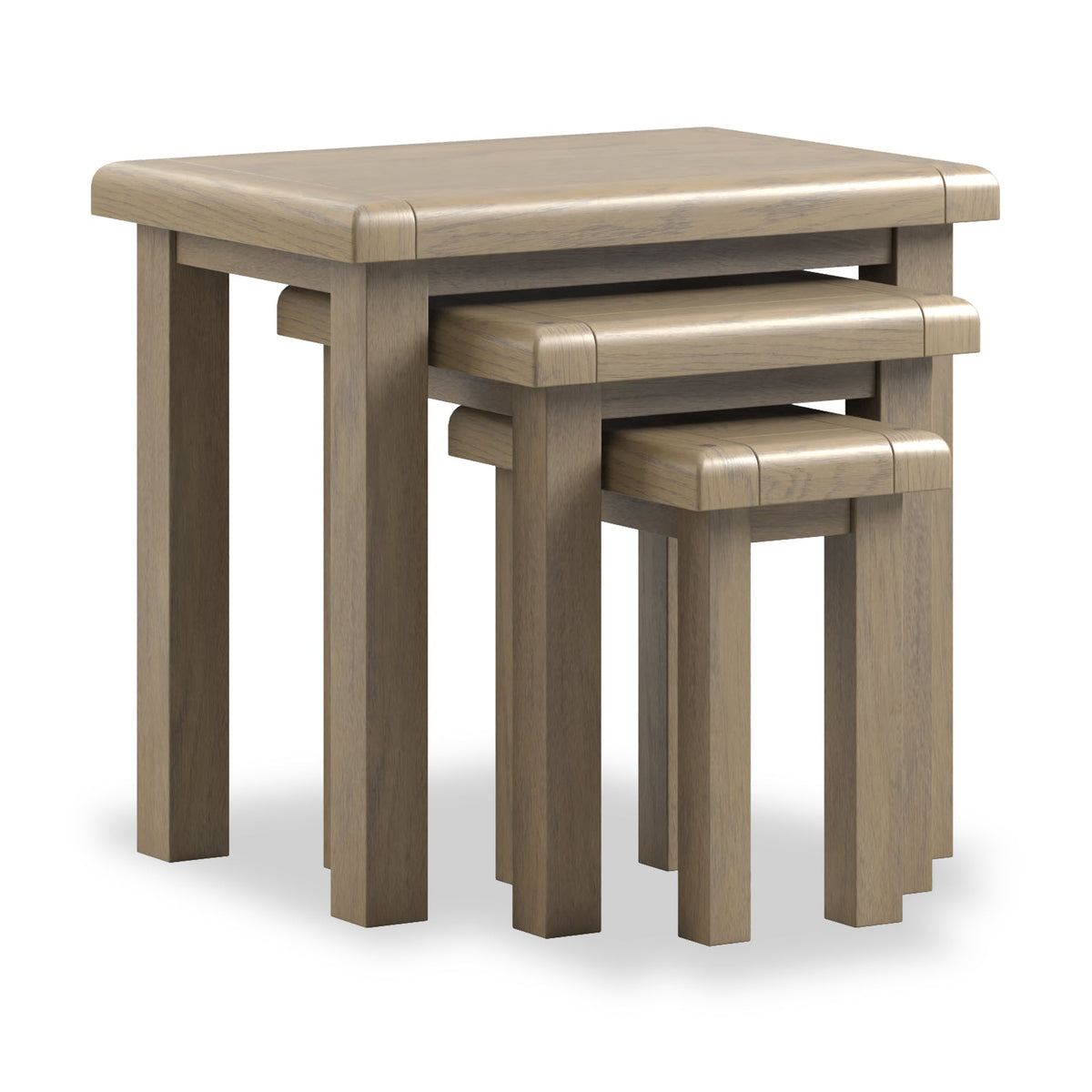 Taunton Smoked Oak Nest of 3 Tables — side table from 2nd Time Around
