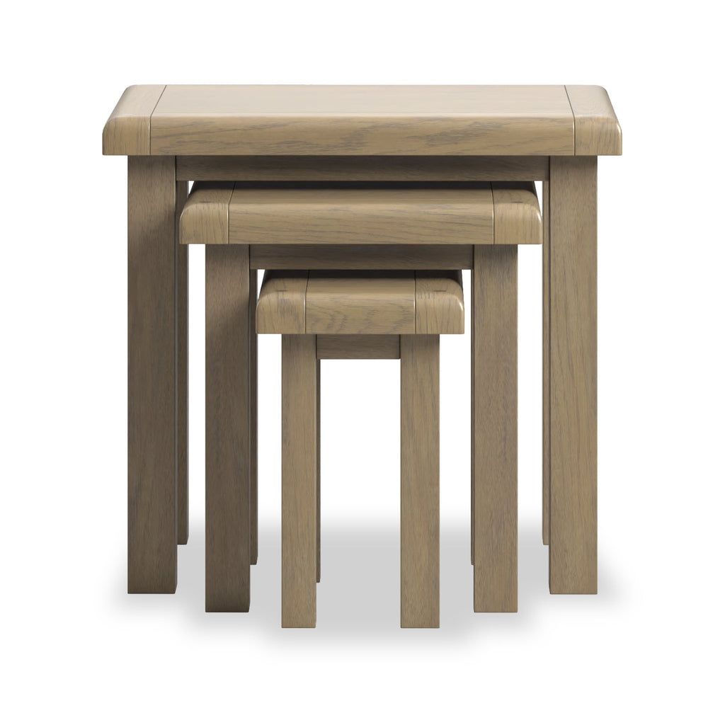 Taunton Smoked Oak Nest of 3 Tables — view 3